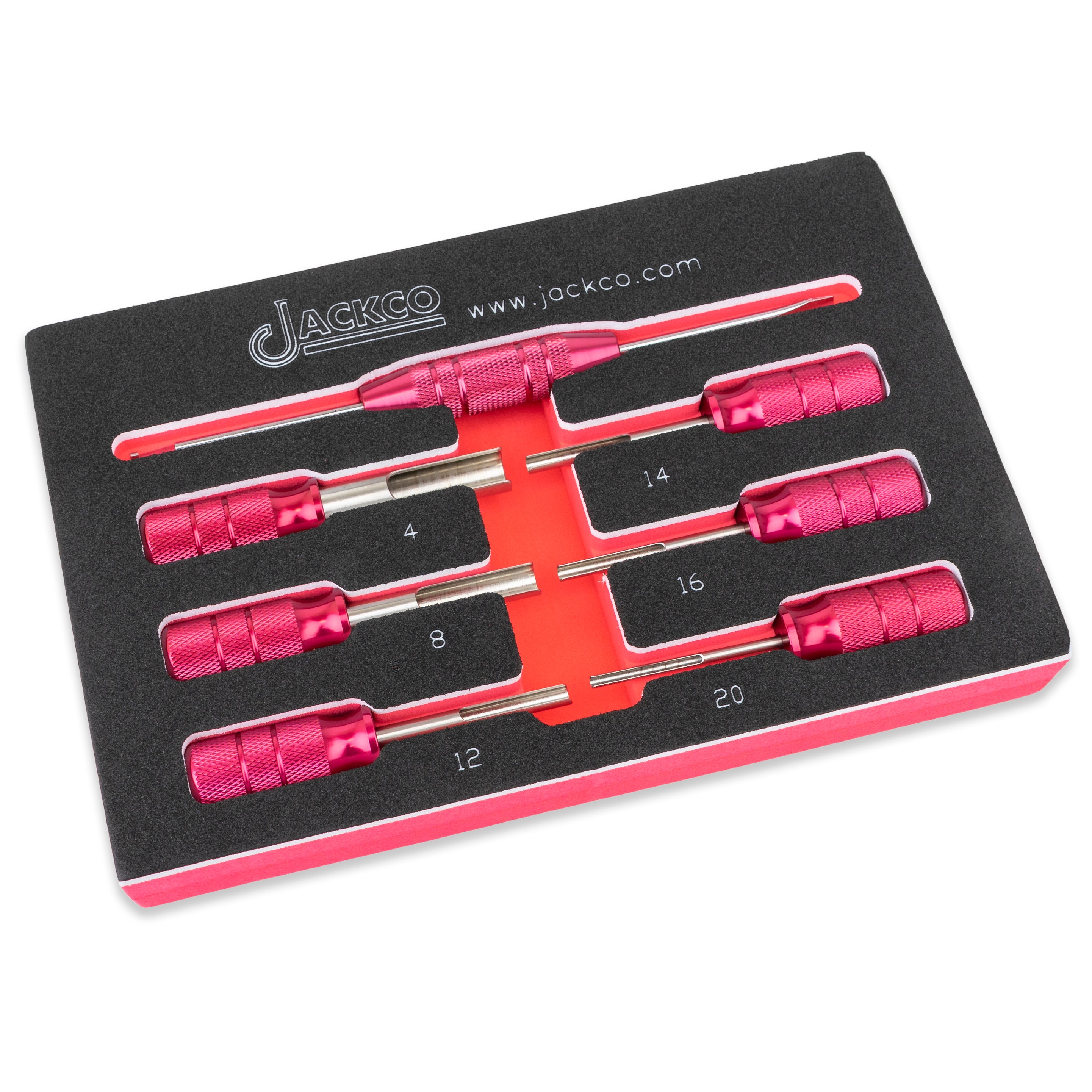 7pc Deutsch Terminal Release/Removal Tool Kit - 4, 8, 12, 14, 16, and 20 Gauge Wire Terminals - Tool Guy Republic