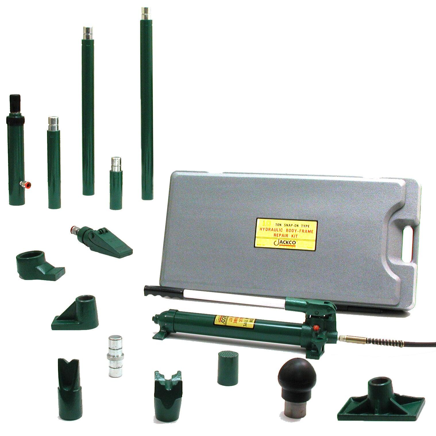 Jackco 10 Ton Snap-on Type Hydraulic Body Frame Repair Kit - Tool Guy Republic