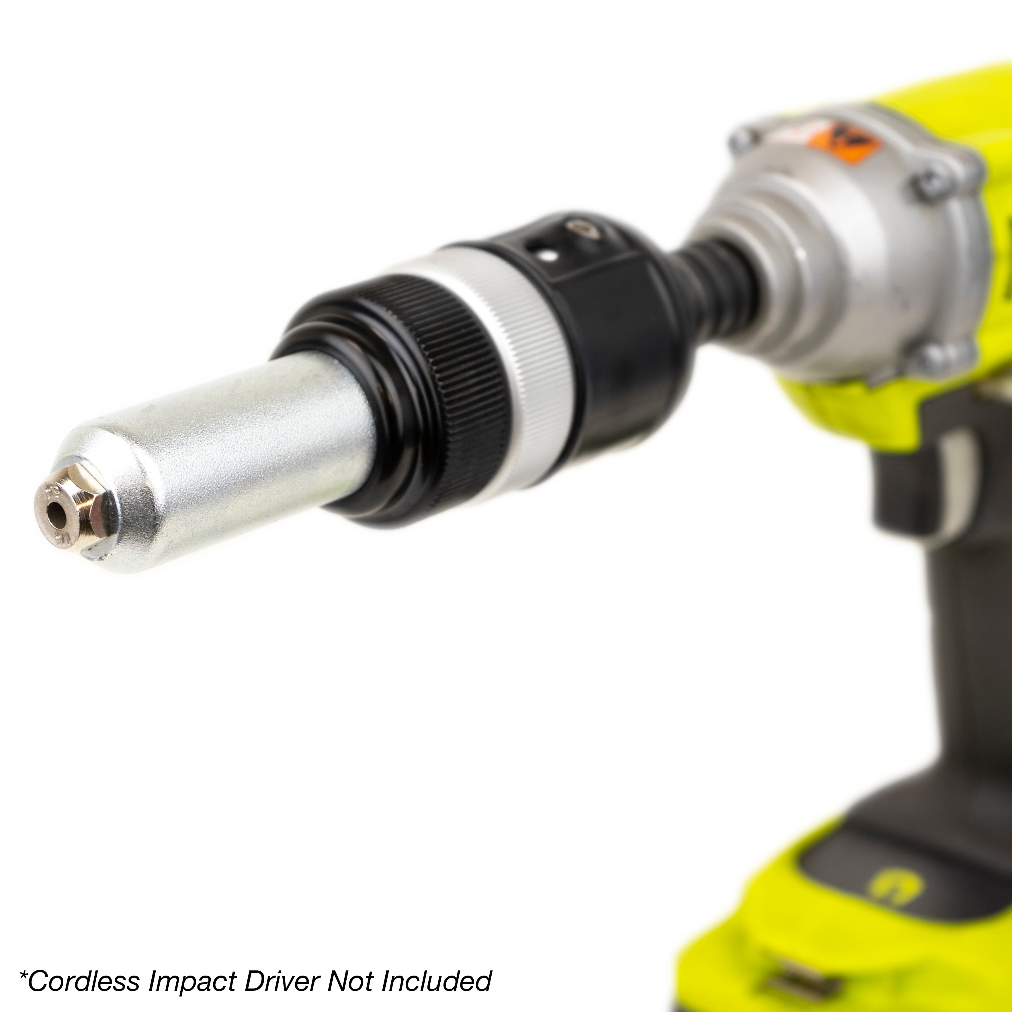 TGR 1/4” Hex Shank Blind Rivet Cordless Drill/Impact Gun Adapter Kit 3.2, 4.0, 4.8, 6.4mm (1/8", 5/32", 3/16”, 1/4”)