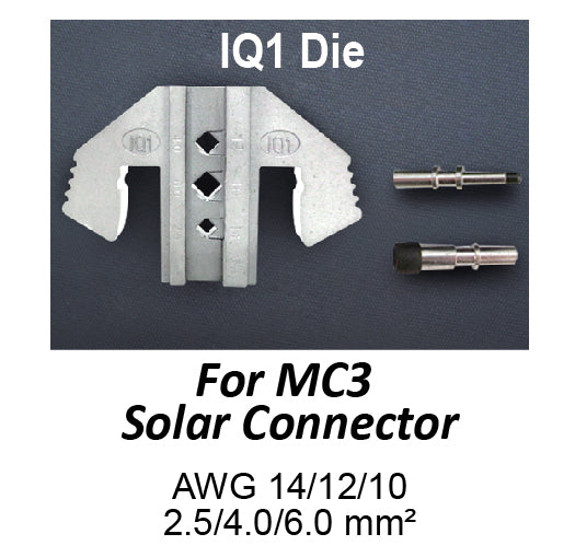 Crimping Tool Die - IQ1 Die for MC3 Solar Connectors AWG 14/12/10
