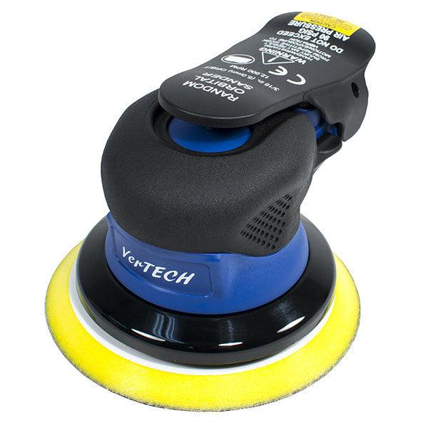 5" & 6" Palm Style Air Random Orbital Sander - Composite Housing - 3/16" Orbit